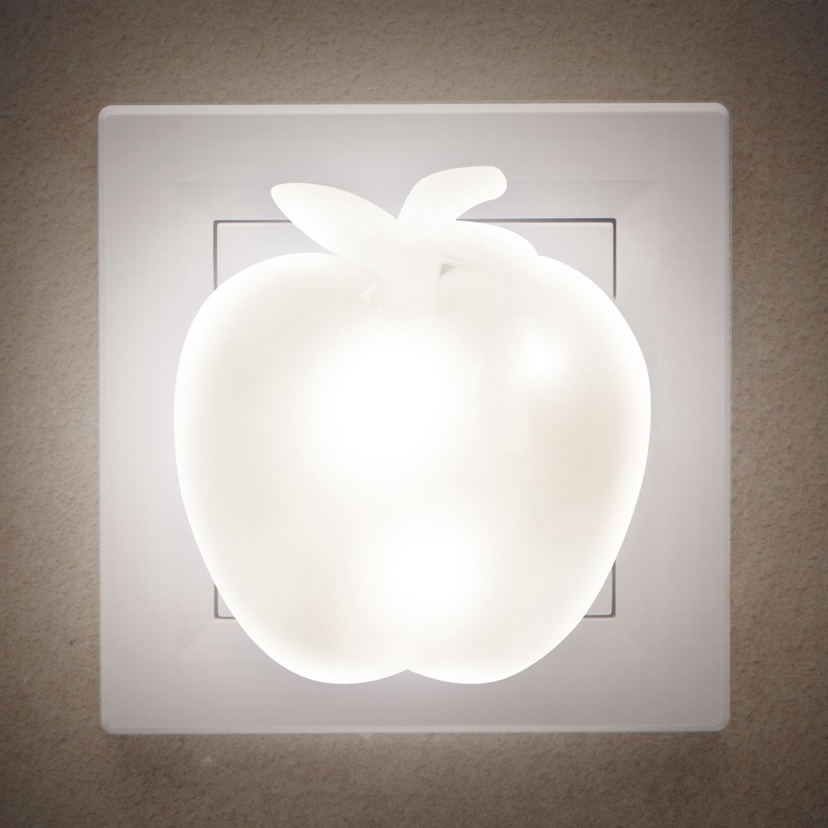 Nachtlampje voor Kinderen - Kind Stopcontact Appel Lamp - Stopcontact Lampje Meisje of Jongen - Babykamer en Kinderkamer