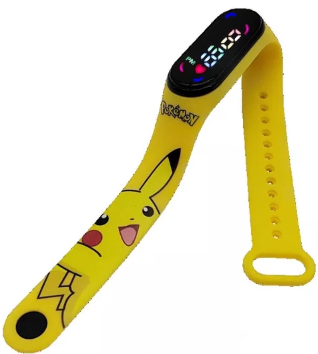 Pokémon horloge | Digitaal horloge | Kinderhorloge | Waterdicht - Pikachu - Siliconen - Armband - LED Display - Cadeau - Horloge - Geel - Watch