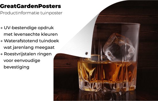 Toile de jardin Whisky - Alcohol - Glas - 100x100 cm