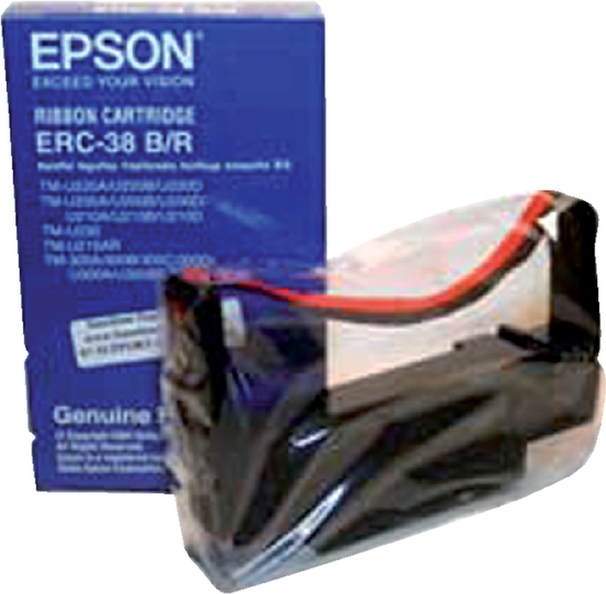 Epson Ribbon Cartridge TM-300/U300/U210D/U220/U230, black/red (ERC38BR)
