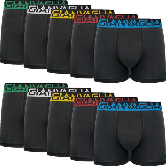 Boxershorts Heren Katoen - 10-pack - Maat XL - Heren Ondergoed - Meerkleurig - Zwart