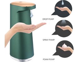 TechU™ Automatische Zeepdispenser met Sensor – Handsfree & Hygiënisch – Inhoud 450ml Handzeep – Opladen met USB – Groen