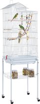 Cage à oiseaux perruche éleveur d'oiseaux volière canaris oiseau jouet cage avec support 46 x 35,5 x 158,5 cm HM-YAHEE-591628