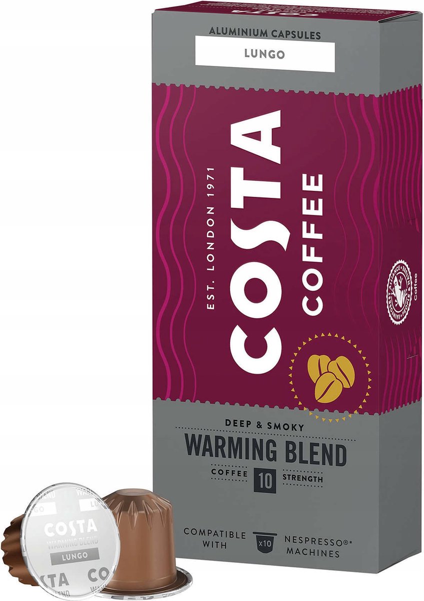 Costa Coffee The Warming Blend capsules, compatibel met Nespresso LUNGO / 10 capsules