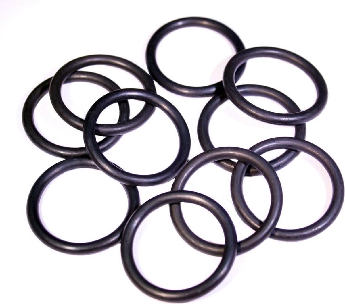 O ring zwart kunststof 1cm - 10 stuks - allesvoordeliger