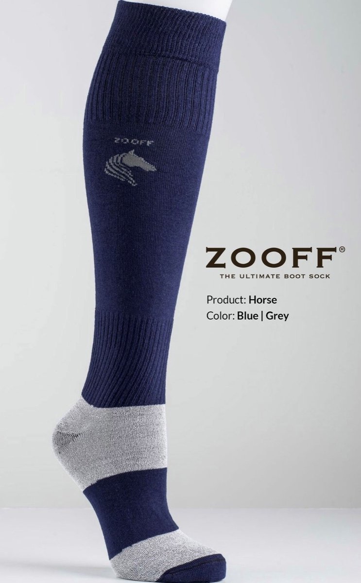 ZOOFF Socks Horse - Blauw/Grijs