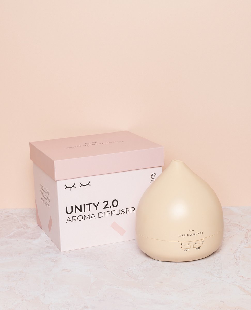 Geurwolkje Unity 2.0 Aroma Diffuser – Ultrasone Geurverspreider – Nude — cadeau in Wonen & Interieur - foto 4