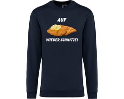 Sweater Auf Wieder Schnitzel | Apres Ski Verkleedkleren | Ski Pully Heren | Foute Party Ski Trui | Navy | maat M