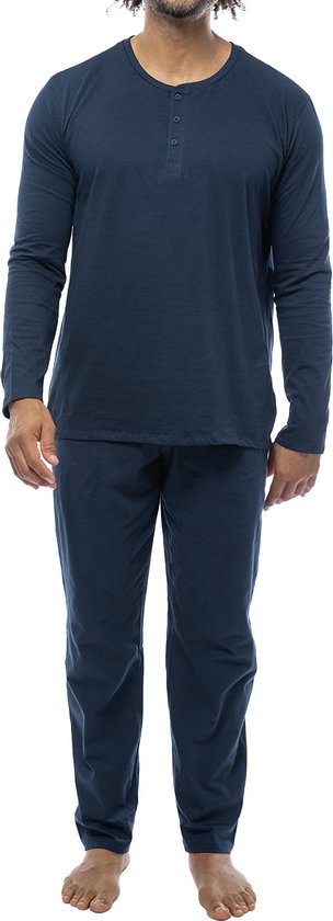 SCHIESSER Long Life Soft Pyjamaset, Heren Pyjama Lang Modal Manchetten Gestreept Taupe 180267 310