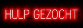 HULP GEZOCHT - Reclamebord Neon LED bord verlichting - SpellBrite - 111,3 x 16 cm rood - 6 Dimstanden - 8 Lichtanimaties