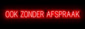 OOK ZONDER AFSPRAAK - Reclamebord Neon LED bord verlichting - SpellBrite - 176,7 x 16 cm rood - 6 Dimstanden - 8 Lichtanimaties