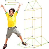 Geometrische constructie XL set 320 delig - Bouwrietjes in opbergbox - Maak je eigen bouwwerken