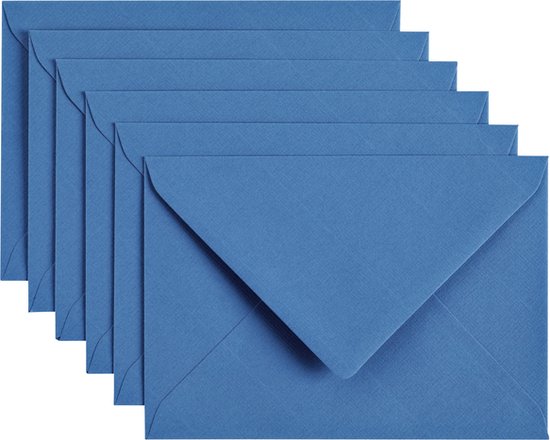 Envelop papicolor c6 114x162mm donkerblauw | Pak a 6 stuk