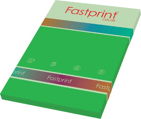 Kopieerpapier fastprint-100 a4 120gr grasgroen | Pak a 100 vel