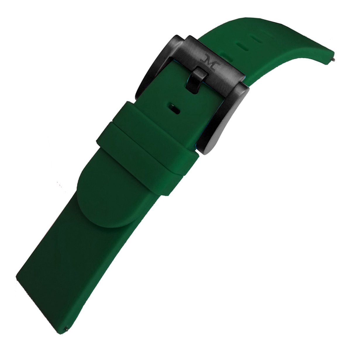 Marc Coblen - TW Steel Horlogeband Groen Silicone Rubber Zwarte Gesp - 22mm