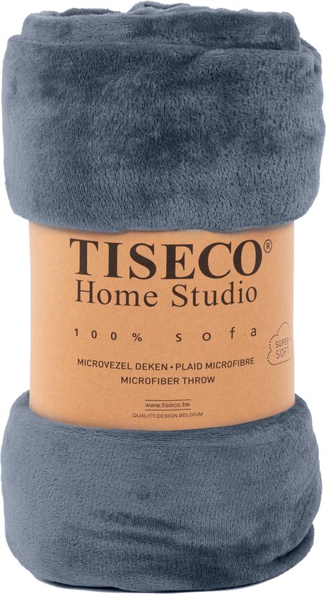 Tiseco Home Studio - Plaid COSY - microflannel - 220 g/m² - 240x220 cm - Bluestone