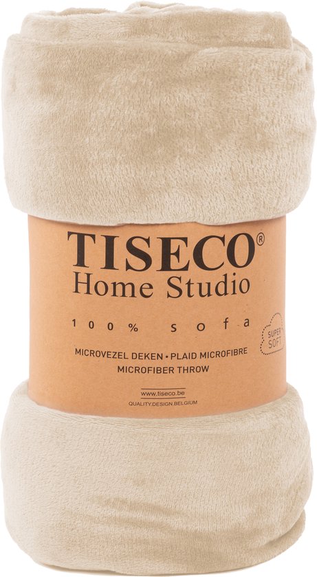 Tiseco Home Studio - Plaid COSY - microflannel - 220 g/m² - 180x220 cm - Ivoor
