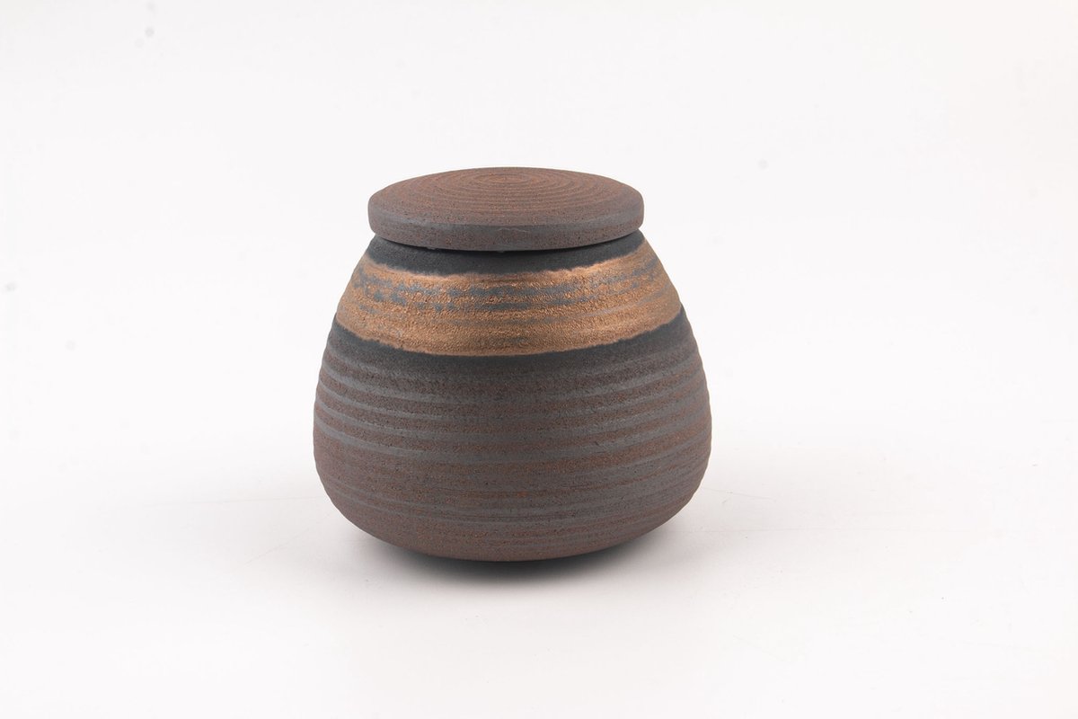 Keramieken Mini Urn Koperkleurig