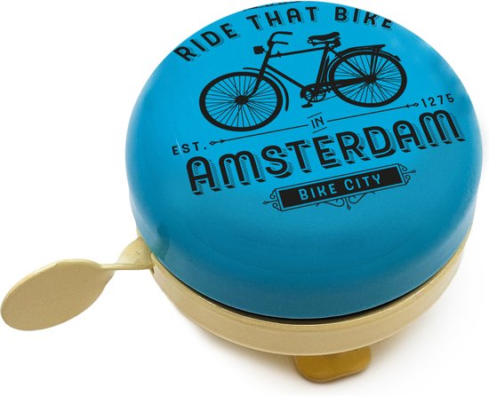 Fietsbel Amsterdam blauw Ride that bike