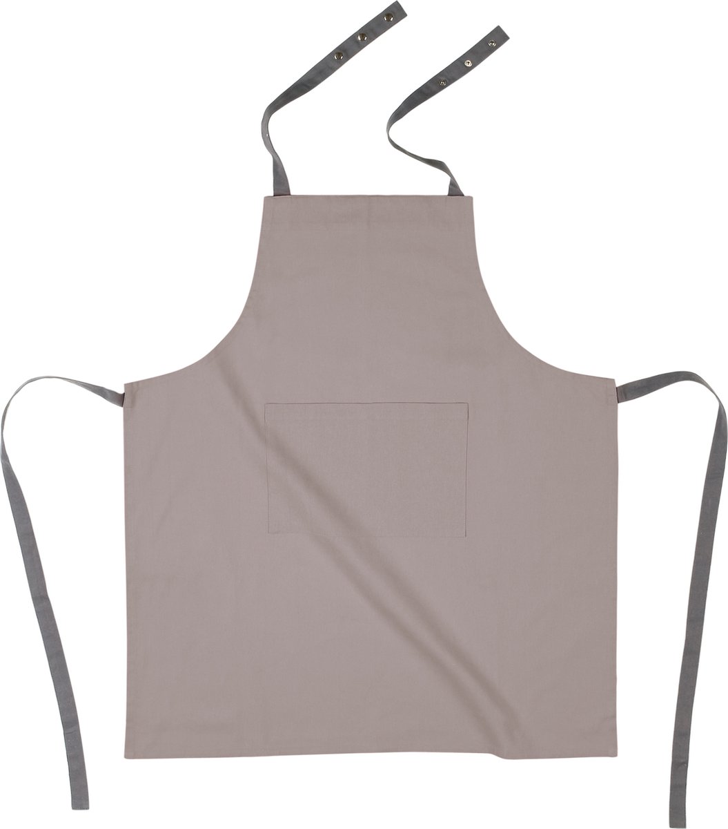 Schort solid 74x85 op haak, SET/2, taupe