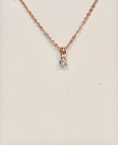 Hanger - geelgoud - 14 karaat – diamant - uitverkoop juwelier Verlinden St. Hubert van €279,= voor €219,=