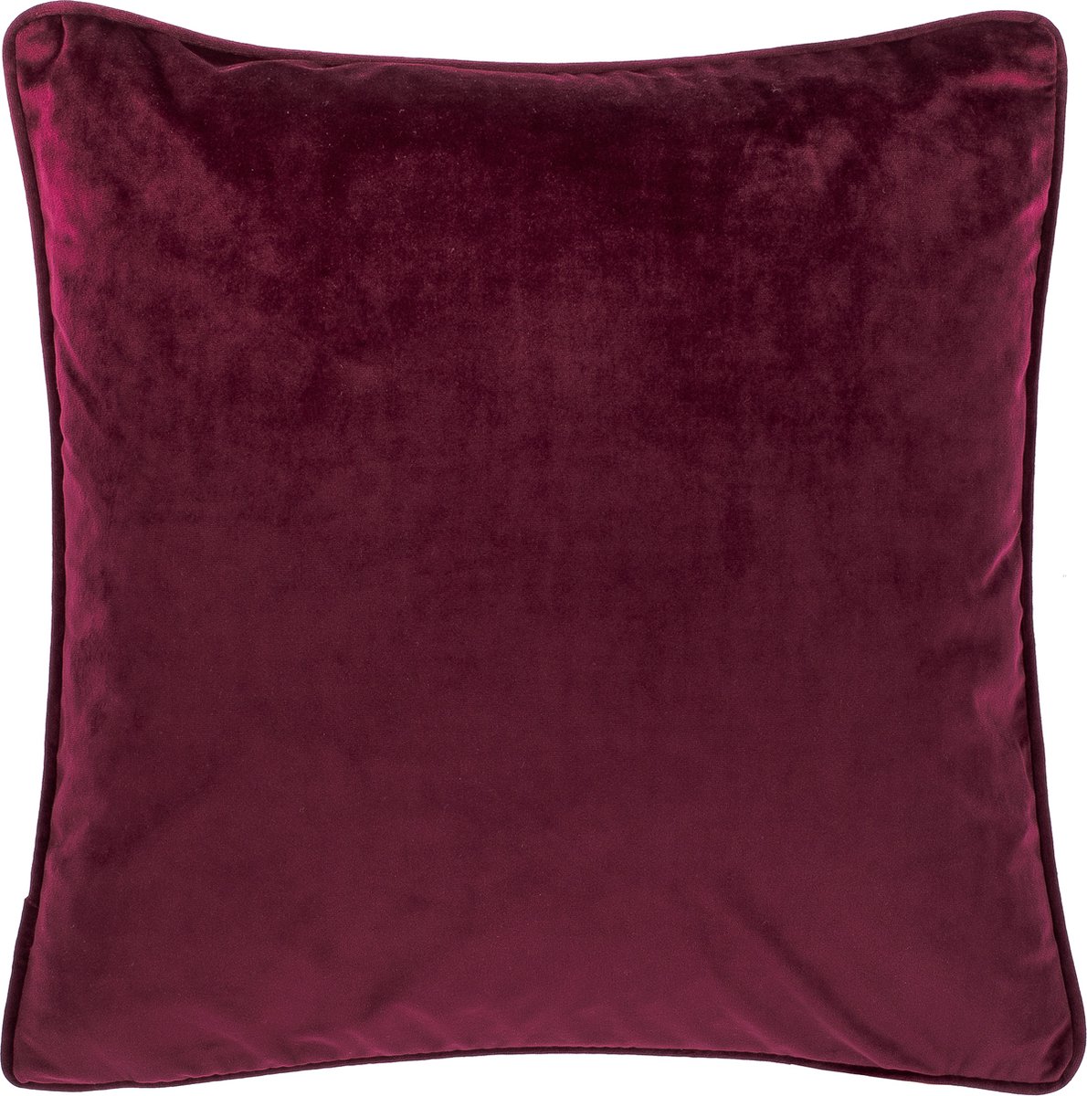 TISECO HOME STUDIO - Kussen (gevuld) Fluweel - Vierkant - 60x60 cm - Prune