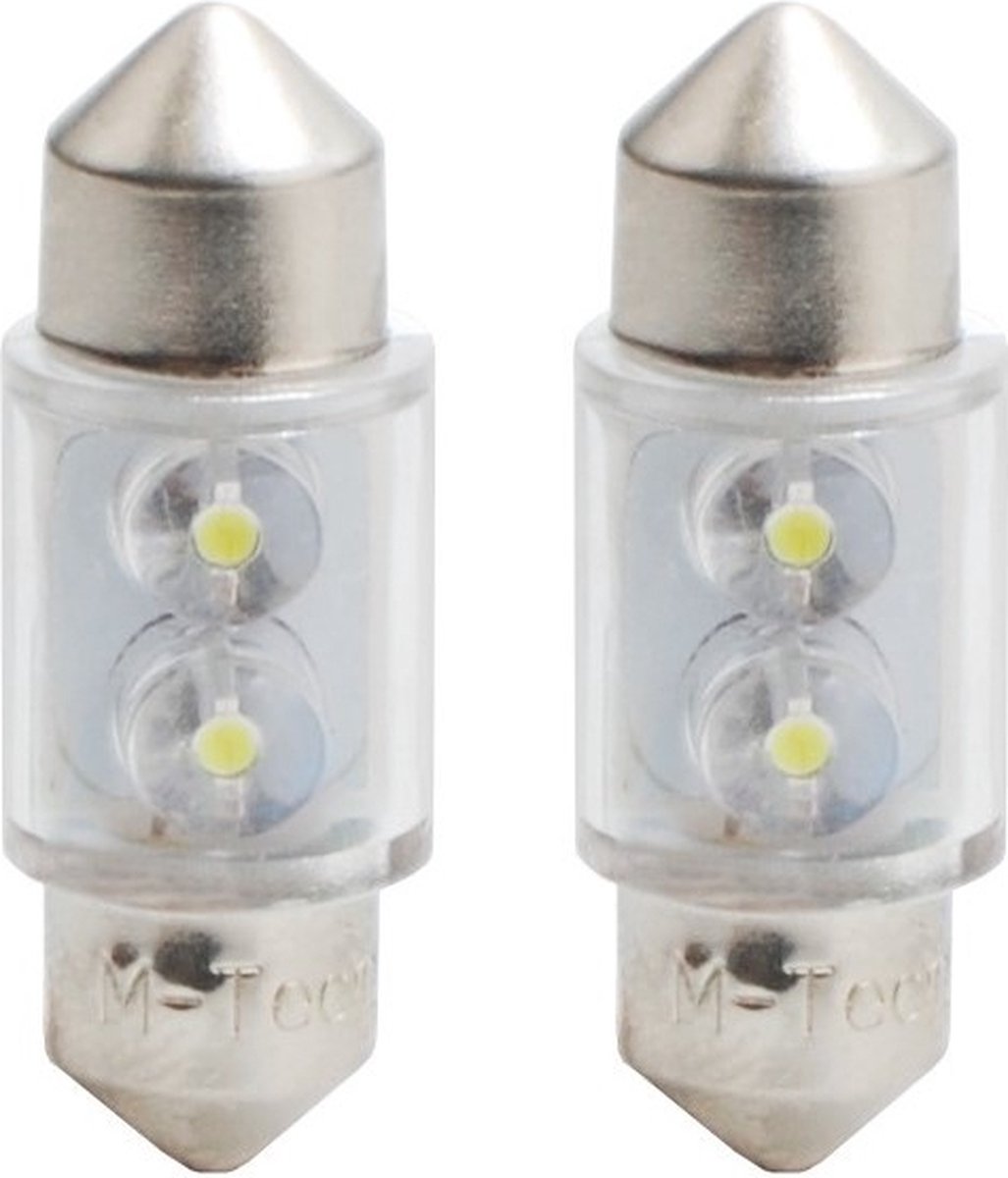 C5W autolamp 2 stuks wit | LED festoon 31mm | SV8.5 0.13W - 12V DC