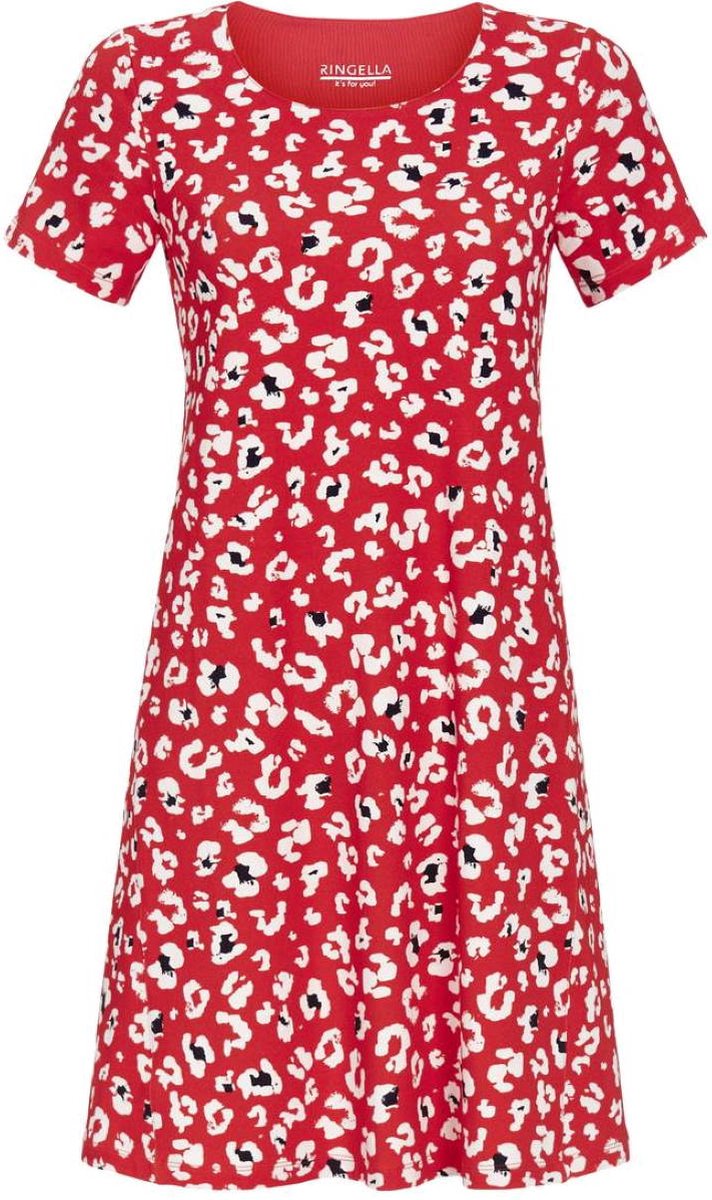 Rood nachthemd panterprint Ringella