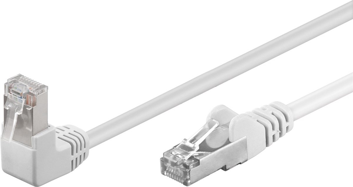 FTP CAT5e Gigabit Netwerkkabel - 1 kant haaks - CCA - 5 meter - Wit
