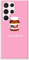 Leuk Hoesje Geschikt voor Samsung Galaxy S23 Ultra Telefoonhoesje Nut Boyfriend