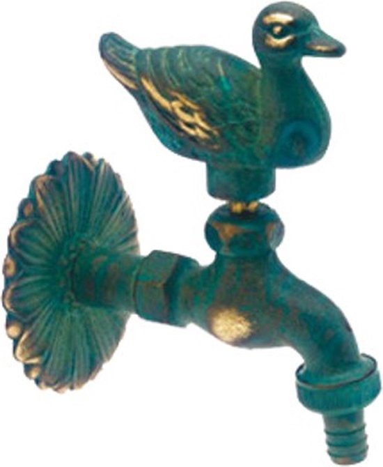 Bonfix Luxe tapkraan - nostalgische kraan - eend - groen