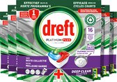 Dreft Platinum Plus All In One Machine Clean - Tablettes pour lave-vaisselle - 5 x 16 tablettes
