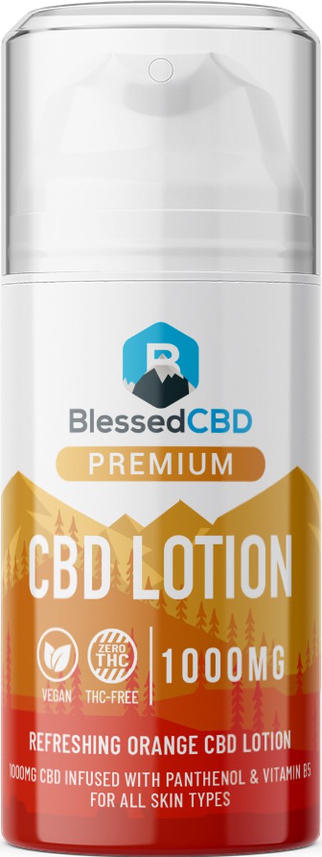 Blessed CBD - CBD Lotion - 1000 Mg CBD - Met Vitamine B5 - Hoge Concentratie CBD - 100% Natuurlijk - Geen THC - 100 Ml