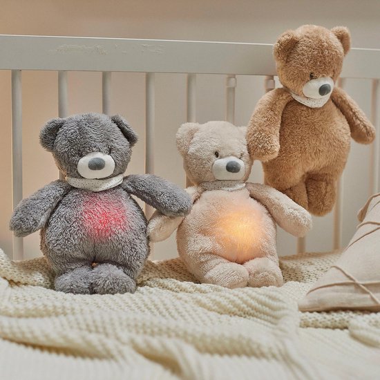 Nattou Sleepy - Knuffel met Nachtlamp - Beer - Beige - 30 x 20 cm van Nattou — afbeelding 5