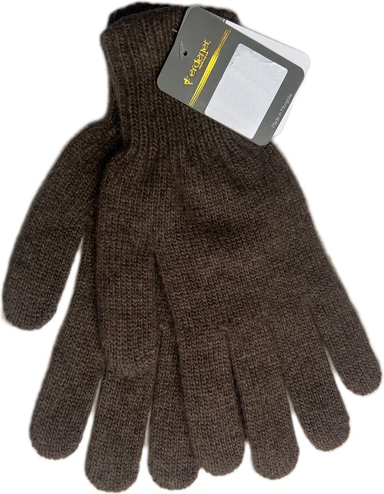 FosterNatur, Merino vingerhandschoenen voor heren, 100% wol, merinowol, extrafine, zwart, 9,5