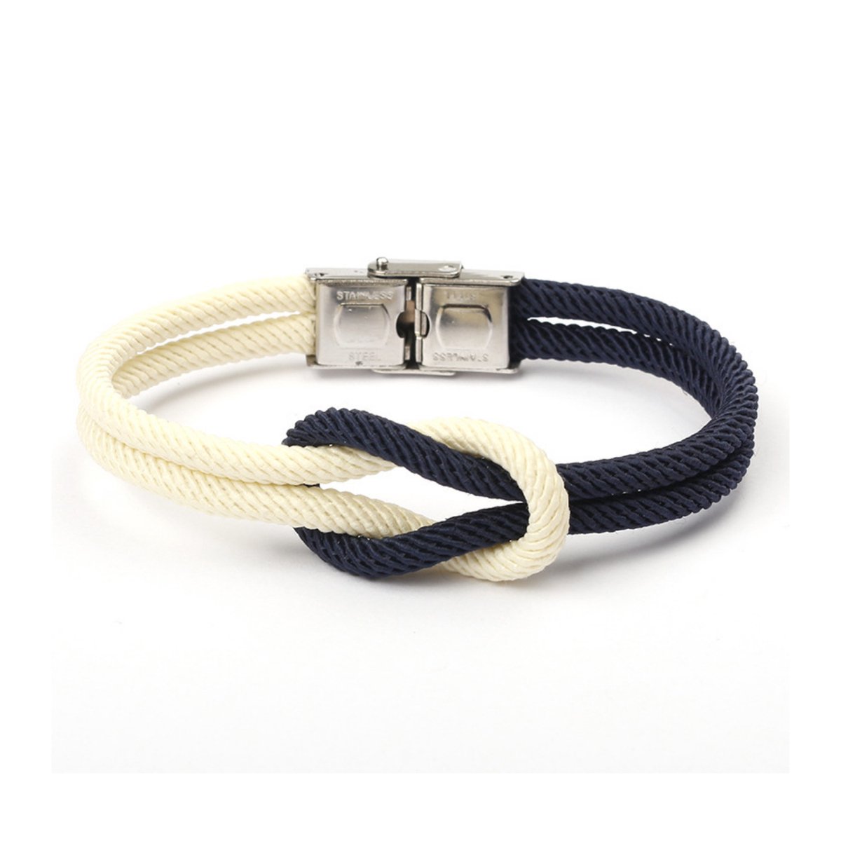 Kungu luxe lus armband voor heren en dames - Wit Blauw Outdoor Milano line - Cadeau - Geschenk - Voor Man - Vrouw - Armbandje - Jewellery