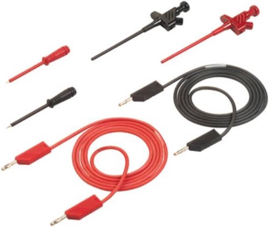 Fasizi Banaanstekker naar banaanstekkerkabel, 5-delige elektronische meetsnoerenset 4 mm banaanstekker Veiligheidszachte siliconen draadstapel-testsnoer 14AWG-verlengkabel Multimeter-testkabelset Fasizi Banaanstekker naar banaanstekkerkabel, 5-delige elektronische meetsnoerenset 4 mm banaanstekker Veiligheidszachte siliconen draadstapel-testsnoer 14AWG-verlengkabel Multimeter-testkabelset