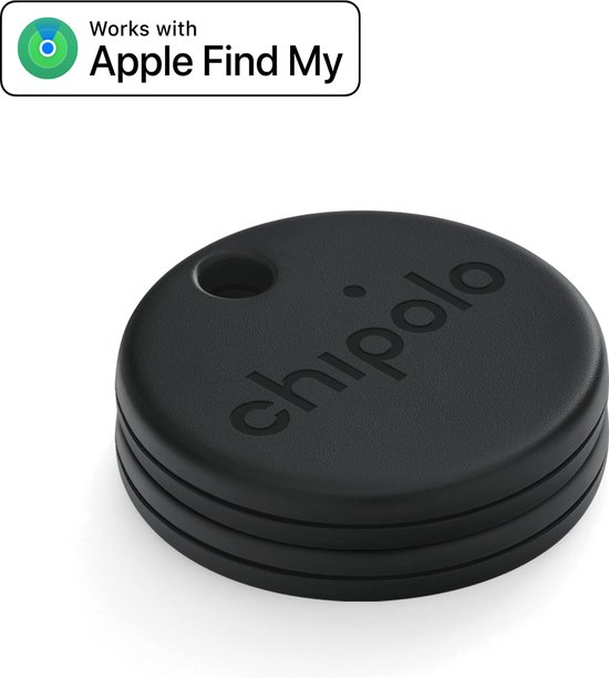 Chipolo One Spot - Apple Tag Airtag Sleutelhanger - Keyfinder Sleutelvinder - Apple Find My Network - 2-Pack - Zwart