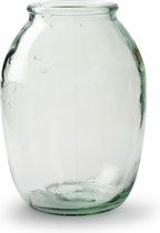 Jodeco bloemenvaas - Eco glas transparant - H21 x D15 cm