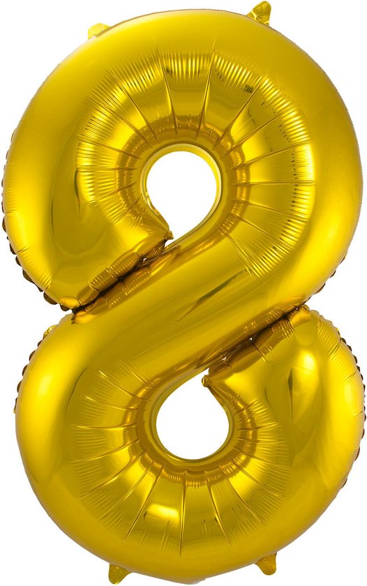 Ballons aluminium - Numéro d'âge 80 - or - 86 cm - et 2x guirlandes
