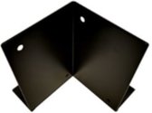 Houtverbinding voetstuk - verzinkt en zwart gepoedercoat - 115 x 115 mm