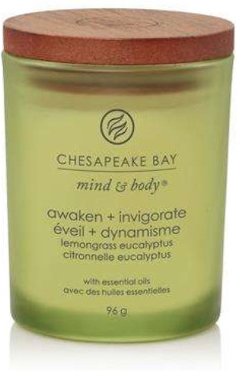 Chesapeake Bay Awaken & Invigorate - Lemongrass Eucalyptus Mini Candle Groen