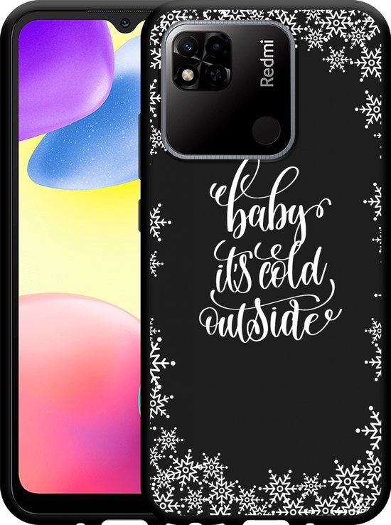Xiaomi Redmi 10A Hoesje Zwart Cold Outside Designed by Cazy bol