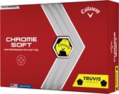 Callaway Chrome Soft Truvis Golfballen 2022 - Geel Zwart - 12 Stuks