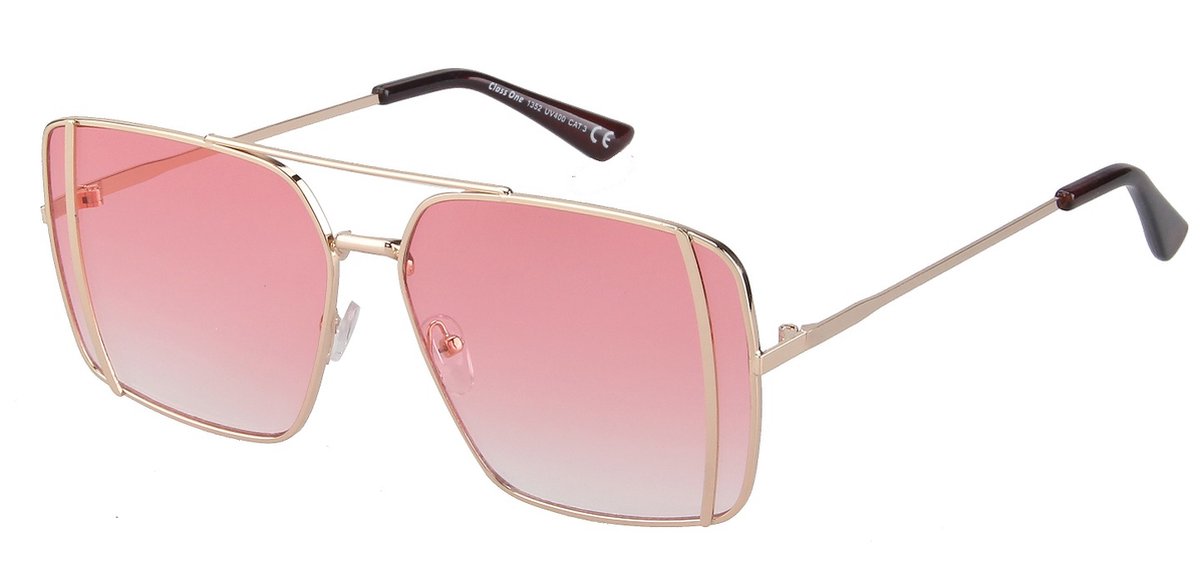 Zonnebril Dames - Glazen 62 mm - Roze