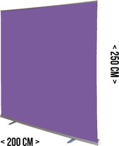 Écran de fond déroulant Violet/Violet | 200 x 250 cm | mur d'atelier | Studio photo mobile | Séance photo | Contexte | Pop vidéo pop-up