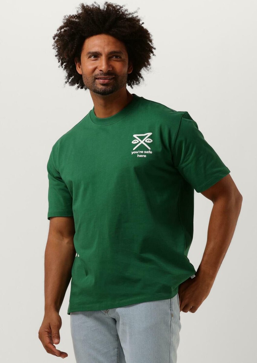 Woodbird Cole Nomad Tee Polo's & T-shirts Heren - Polo shirt - Groen - Maat XXL