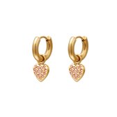 Rhinestones heart earrings | oorbellen | yehwang- Moederdag cadeautje - cadeau voor haar - mama