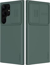 Telefoonhoesje geschikt voor Samsung Galaxy S23 Ultra - Nillkin CamShield Silconen case - Groen