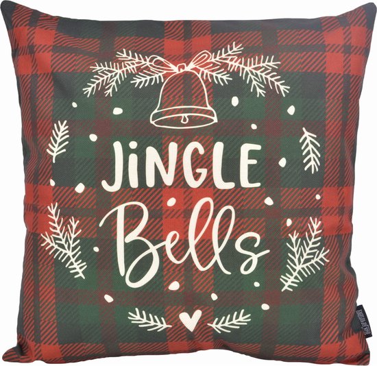 Sierkussen Jingle Bells | 45 x 45 cm | Katoen/Linnen